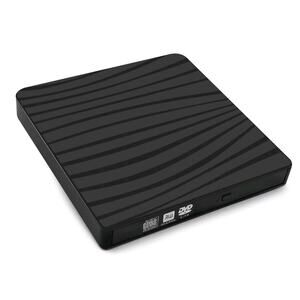 Slim External DVD Drive, USB 3.0, Type-C, CD/DVD +/-RW ROM Burner, Player, Mac